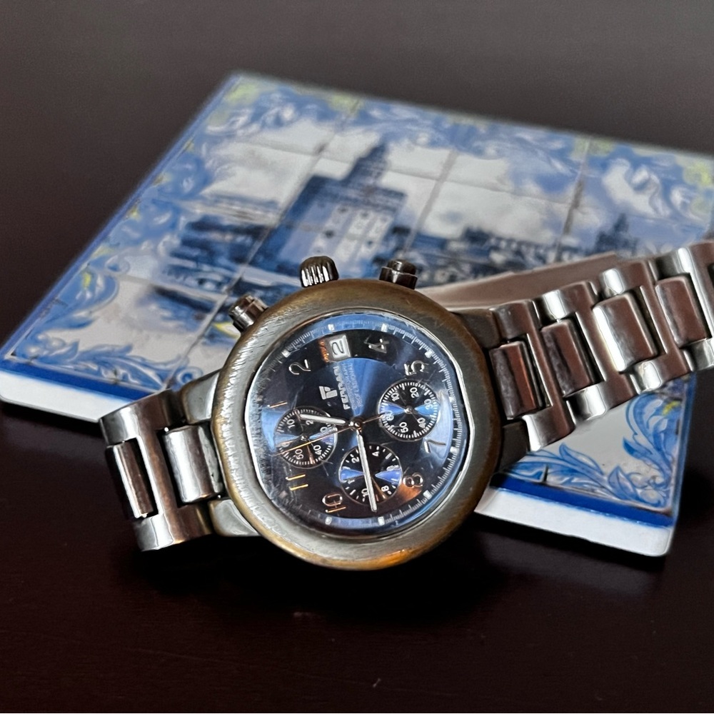 Vintage Ferrari Chronograph Professional watch. Untested.